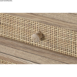Caisson à Tiroirs Home ESPRIT Naturel Rotin Bois de paulownia 40 x 30 x 104 cm