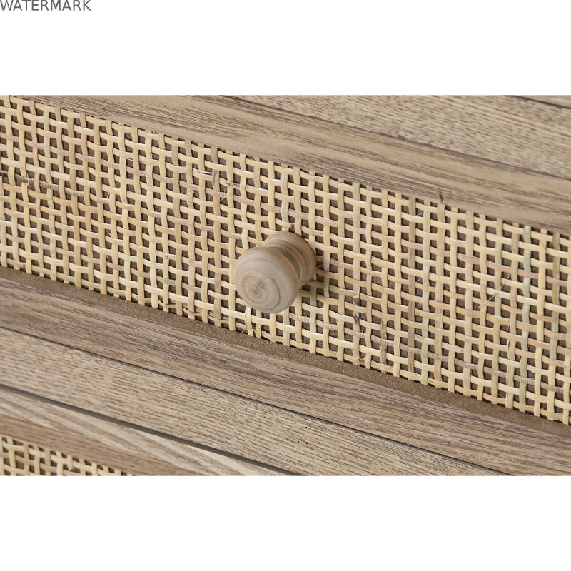 Caisson à Tiroirs Home ESPRIT Naturel Rotin Bois de paulownia 40 x 30 x 104 cm