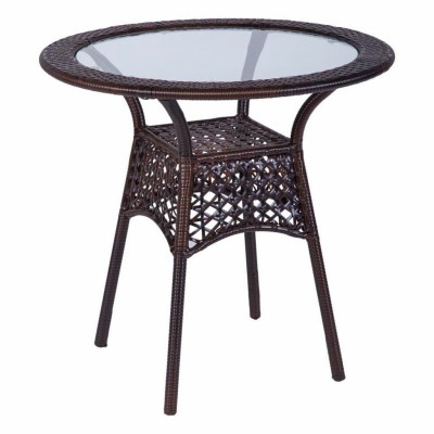 Ensemble Table + 2 Chaises Alexandra House Living Marron