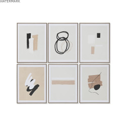 Cadre Home ESPRIT Marron Beige Moderne Urbaine 60 x 4 x 80 cm (6 Unités)