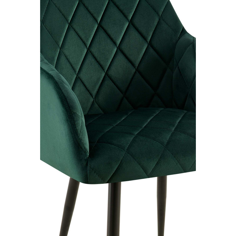 Chaise de salle à manger Monett velours B vert
