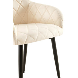 Chaise de salle à manger Monett velours B crème