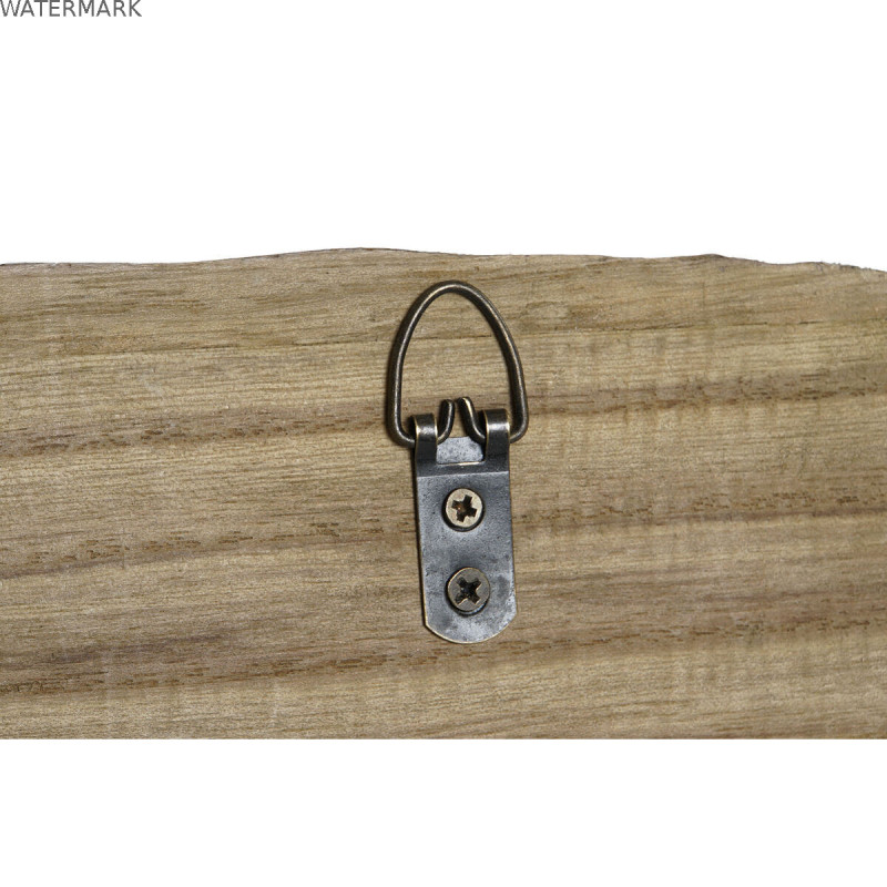 Portemanteau Home ESPRIT Naturel Métal Bois de paulownia 99 x 3 x 31 cm