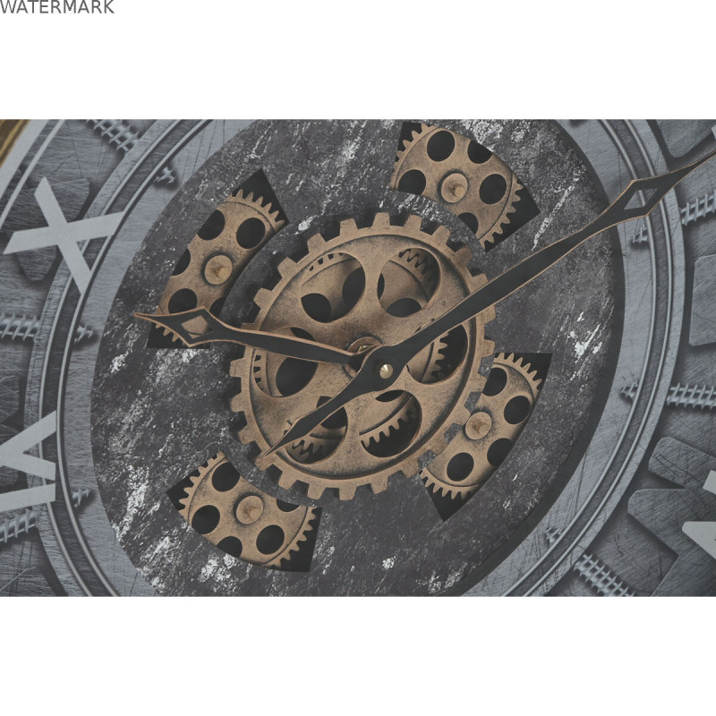 Horloge Murale Home ESPRIT Noir Doré Verre Fer 60 x 9 x 80 cm