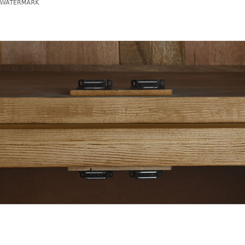 Présentoir Home ESPRIT Naturel Verre Bois de manguier 200 x 45 x 230 cm