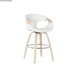 Tabouret Home ESPRIT Blanc Bois 55,5 x 52,5 x 92,5 cm