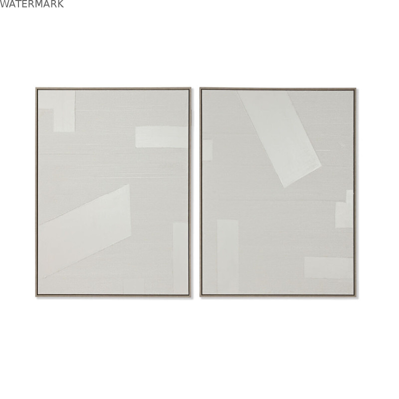 Cadre Home ESPRIT Blanc Moderne 75 x 4 x 100 cm (2 Unités)
