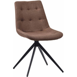 Chaise de salle à manger Merna en tissu taupe