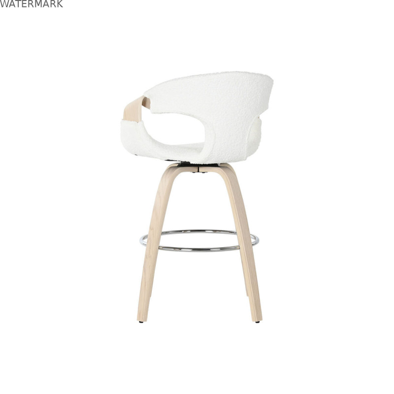 Tabouret Home ESPRIT Blanc Bois 55,5 x 52,5 x 92,5 cm