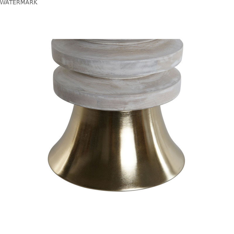 Table d'appoint Home ESPRIT Blanc Doré Bois Métal 41 x 41 x 53 cm