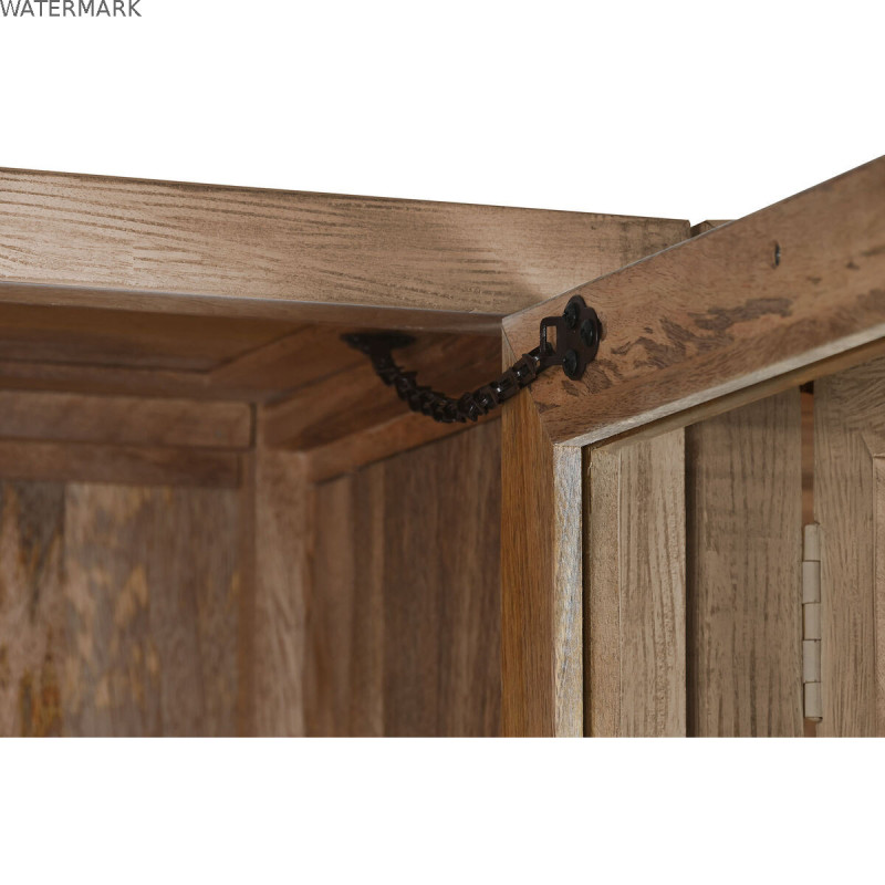 Présentoir Home ESPRIT Naturel Verre Bois de manguier 200 x 45 x 230 cm