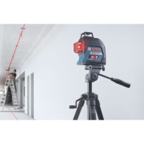 Laser lignes croix GLL 3-80 rouge (Version Piles) en coffret standard - BOSCH - 0601063S00