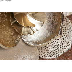 Décoration murale Home ESPRIT Doré Terre cuite Moderne Fleur 51 x 6,5 x 51 cm