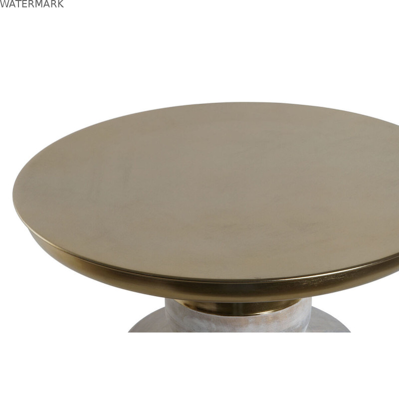 Table d'appoint Home ESPRIT Blanc Doré Bois Métal 41 x 41 x 53 cm