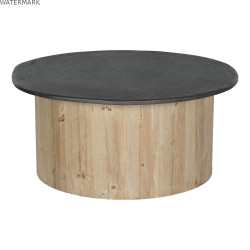 Table Basse Home ESPRIT Naturel Brun foncé Sapin 90 x 90 x 40 cm