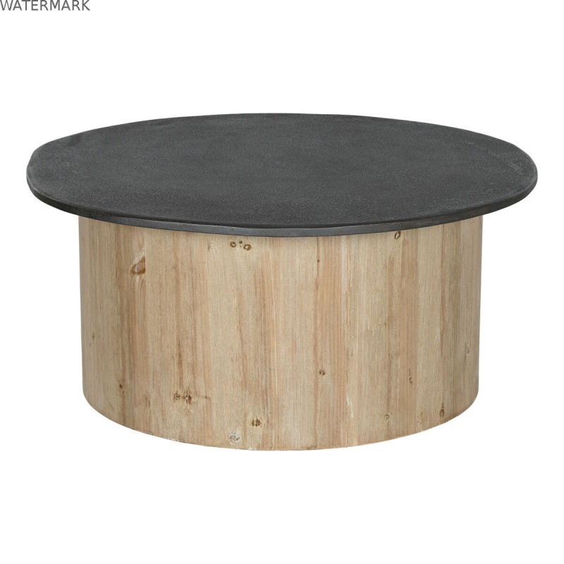 Table Basse Home ESPRIT Naturel Brun foncé Sapin 90 x 90 x 40 cm