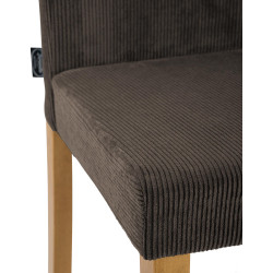 Chaise de salle à manger Ina Cord marron clair antique