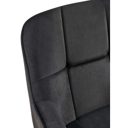 Chaise de salle à manger Roseville en velours noir