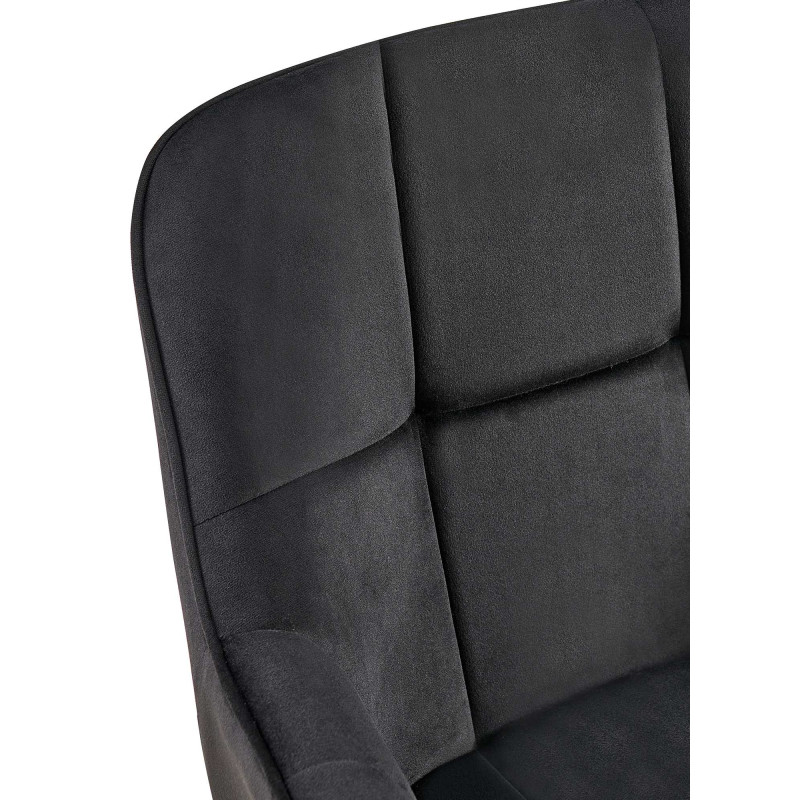 Chaise de salle à manger Roseville en velours noir
