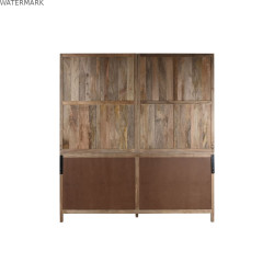 Présentoir Home ESPRIT Naturel Verre Bois de manguier 200 x 45 x 230 cm
