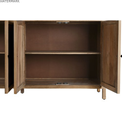 Présentoir Home ESPRIT Naturel Verre Bois de manguier 200 x 45 x 230 cm