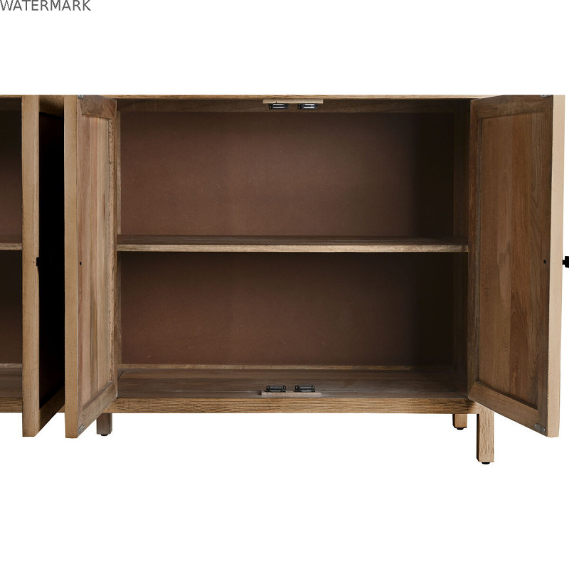 Présentoir Home ESPRIT Naturel Verre Bois de manguier 200 x 45 x 230 cm