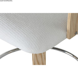 Tabouret Home ESPRIT Blanc Bois 58 x 56 x 86 cm
