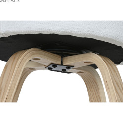 Tabouret Home ESPRIT Blanc Bois 58 x 56 x 86 cm