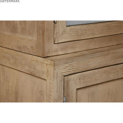 Présentoir Home ESPRIT Naturel Verre Bois de manguier 200 x 45 x 230 cm