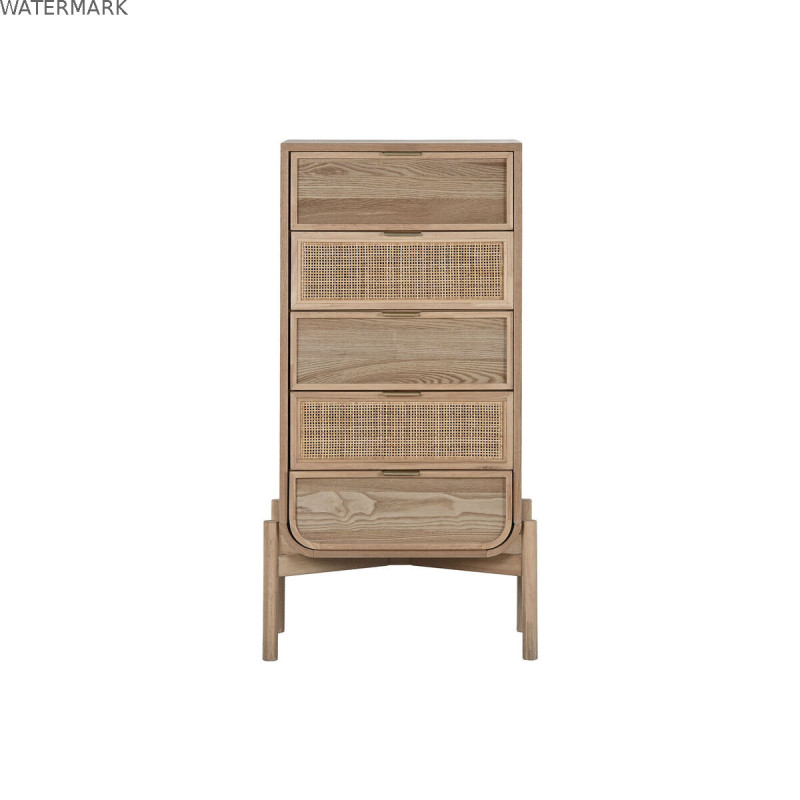 Caisson à Tiroirs Home ESPRIT Rotin Sapin Tropical 52 x 35 x 100 cm
