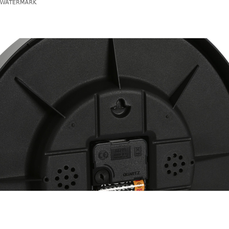 Horloge Murale Home ESPRIT Noir Gris PVC 30 x 4,7 x 30 cm (2 Unités)