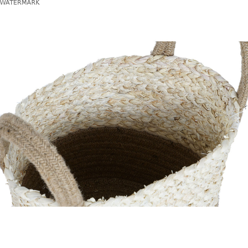 Set de basket Home ESPRIT Naturel Marron Clair Jute Moderne 40 x 40 x 41 cm