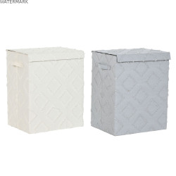 Panier Home ESPRIT Gris Crème 40 x 30 x 50 cm (2 Unités)