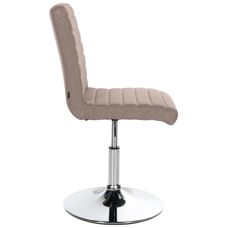 Lot de 2 chaises de salle à manger Elvas tissu taupe