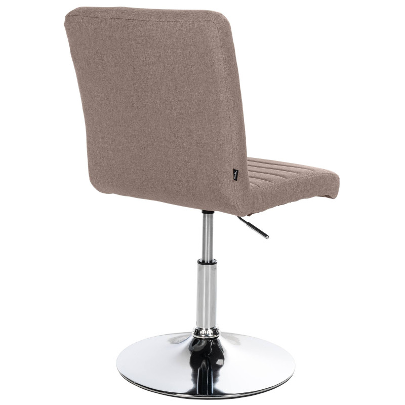 Lot de 2 chaises de salle à manger Elvas tissu taupe