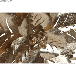 Décoration murale Home ESPRIT Doré Moderne Fleur 51 x 6 x 51 cm (2 Unités)