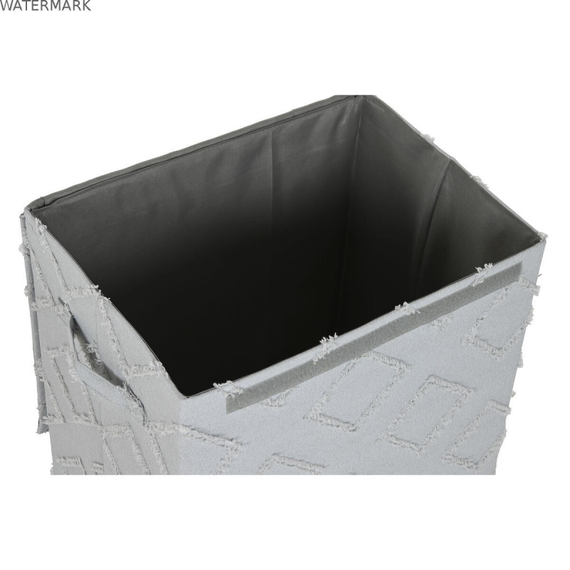 Panier Home ESPRIT Gris Crème 40 x 30 x 50 cm (2 Unités)