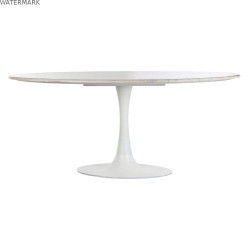 Table de Salle à Manger Home ESPRIT Blanc Métal Marbre 180 x 100 x 76 cm
