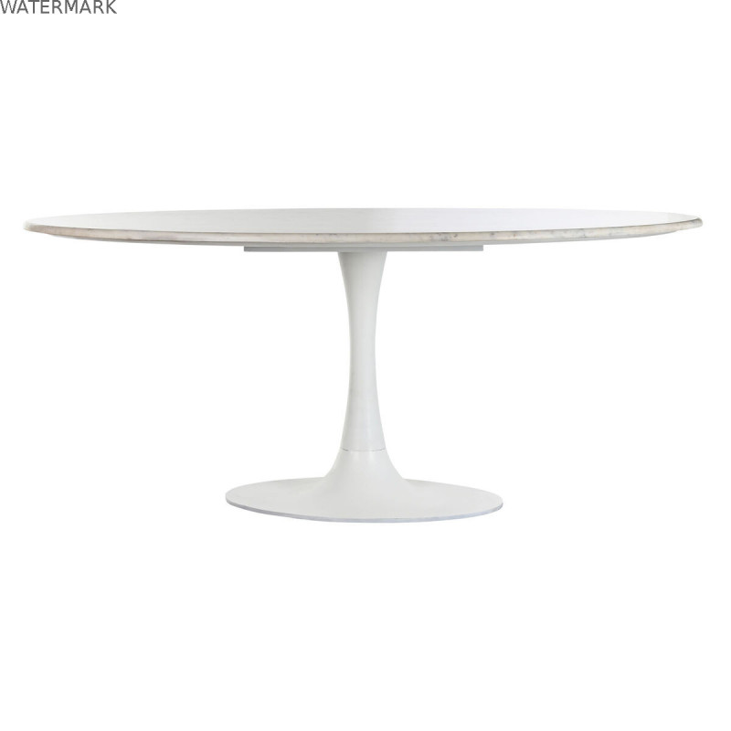 Table de Salle à Manger Home ESPRIT Blanc Métal Marbre 180 x 100 x 76 cm Table de Salle à Manger Home ESPRIT Blanc Métal Marbre 180 x 100 x 76 cm