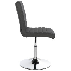 Lot de 2 chaises de salle à manger Elvas en tissu gris foncé