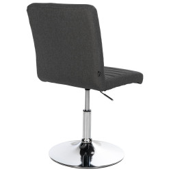 Lot de 2 chaises de salle à manger Elvas en tissu gris foncé