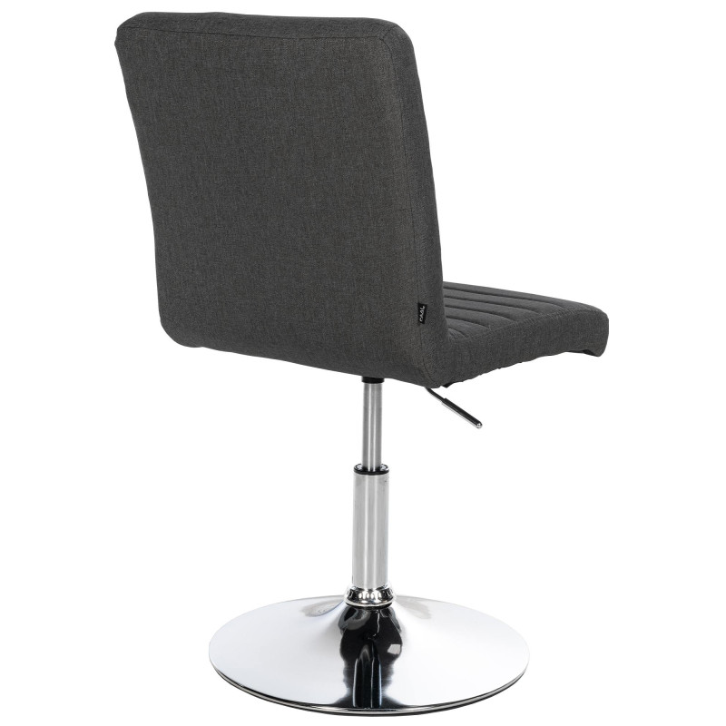 Lot de 2 chaises de salle à manger Elvas en tissu gris foncé