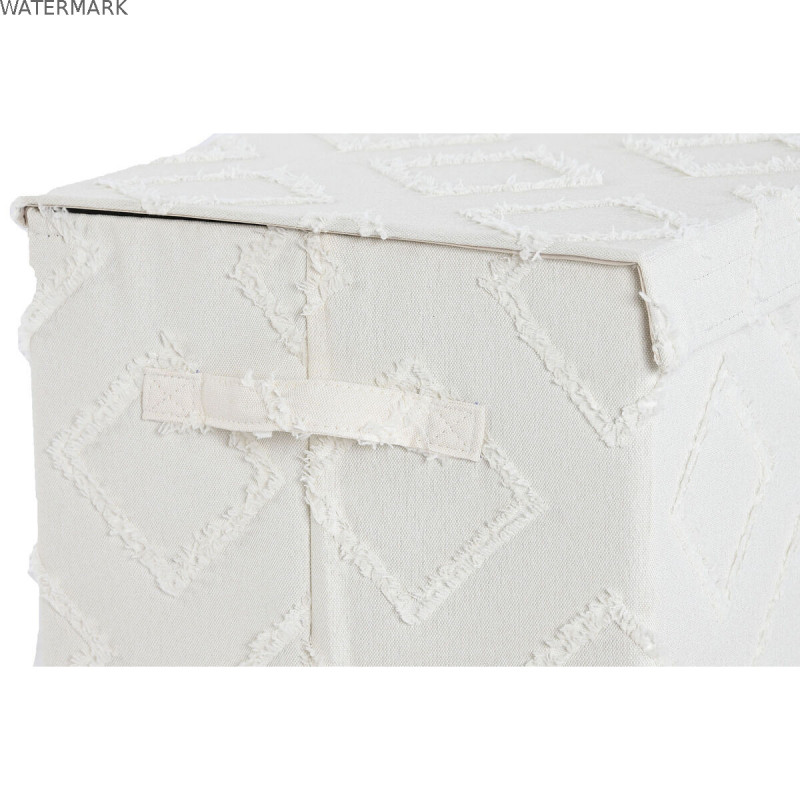 Panier Home ESPRIT Gris Crème 40 x 30 x 50 cm (2 Unités)