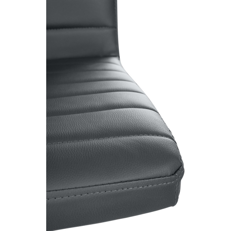 Lot de 2 chaises de salle à manger Elvas simili cuir gris