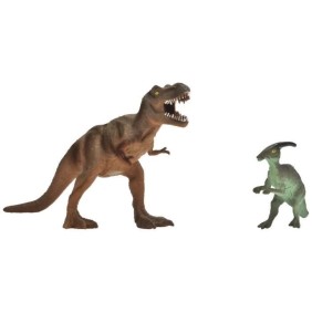 Dickie - Chasseur de dinosaures - Véhicule + Treuil + figurine articulée et 3 dinosaures - Sons et lumieres