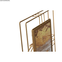 Cadre photo Home ESPRIT Doré Métal Verre 18,5 x 2,5 x 23,5 cm (12 Unités)