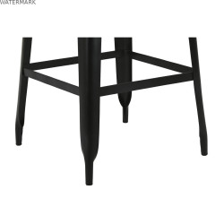 Tabouret Home ESPRIT Marron Noir Bois Métal 34 x 33 x 77 cm