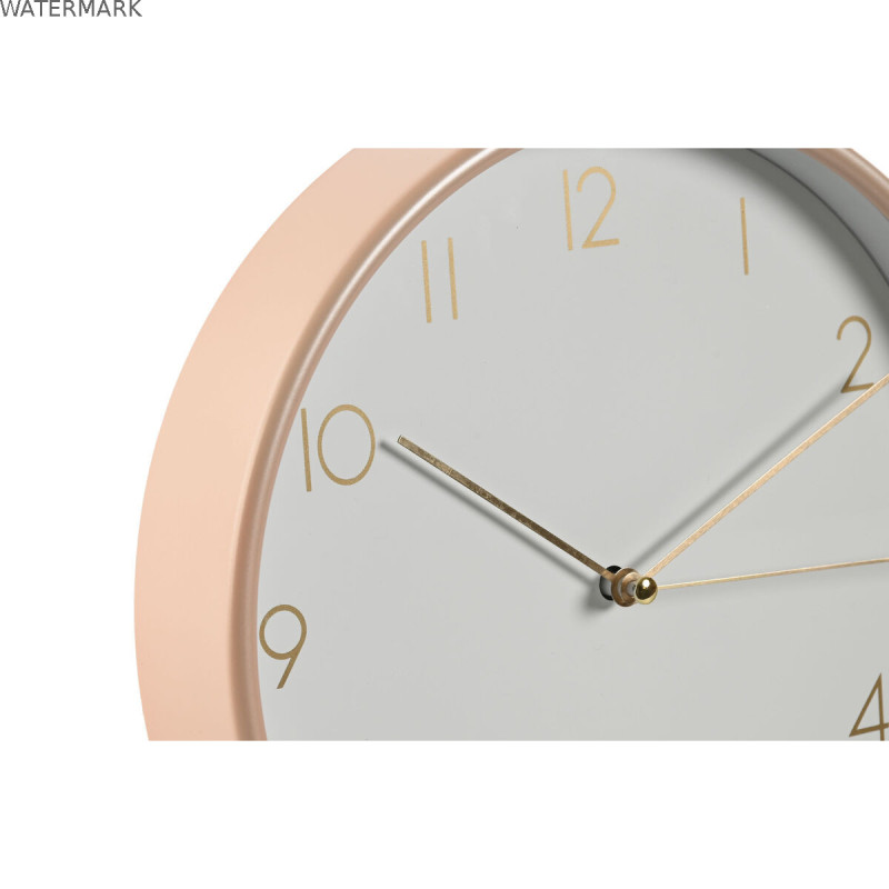 Horloge Murale Home ESPRIT Corail Menthe Lila PVC 25,5 x 4,3 x 25,5 cm (3 Unités)