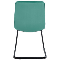 Lot de 2 chaises de salle à manger Vermont en velours vert