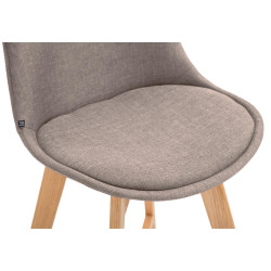 Tabouret de bar Cannes tissu Natura taupe